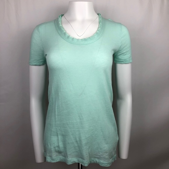 J. Crew Tops - J Crew Frayed Ruffle T Shirt